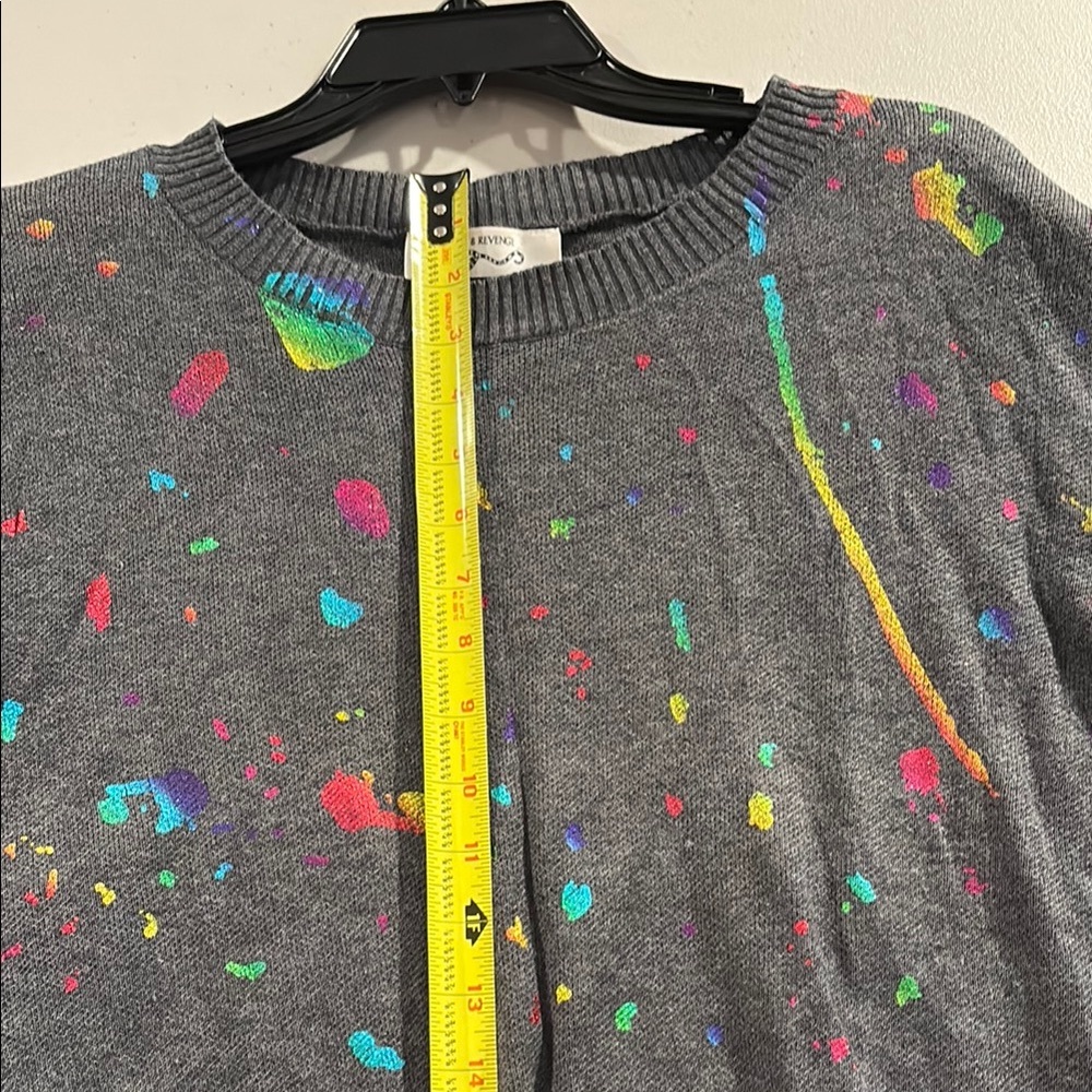 Gray Splatter Crewneck Sweater - Picture 6 of 6